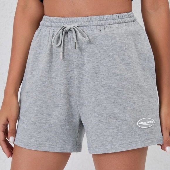 Pants - Drawstring waist track shorts.